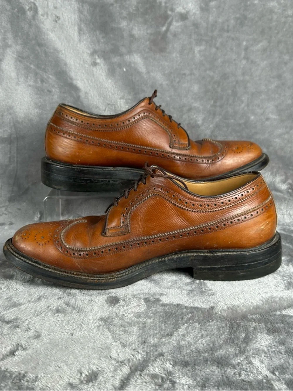 Vintage Mason Executive‎ Imperial Wing Tip Brogue Oxfords Mens 7.5 EEE Brown